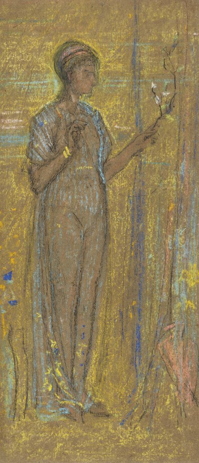 Blå og guld, 1871-72 (kridt og pastel på brunt papir) af James Abbott McNeill Whistler